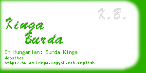 kinga burda business card